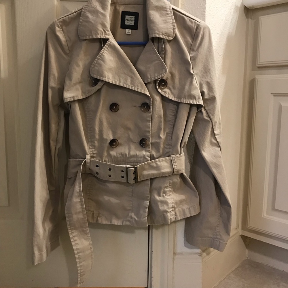 Belted Kaki Old Navy cotton jacket